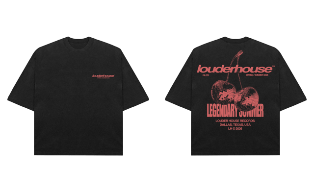 Legendary Summer Red Print Black Tee