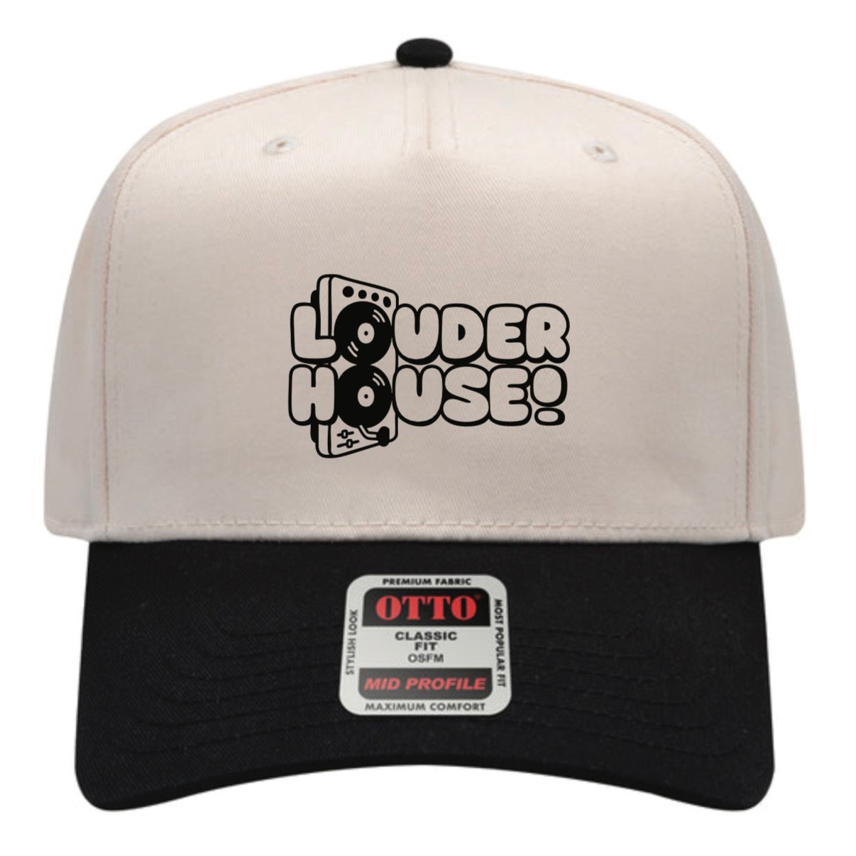 Louder House Snapback Hat – Cream